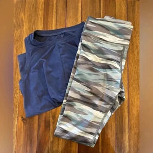 Athleta girl legging and shirt bundle